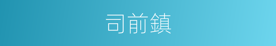 司前鎮的同義詞