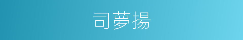 司夢揚的同義詞