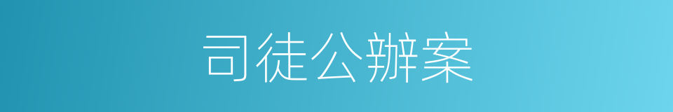 司徒公辦案的同義詞