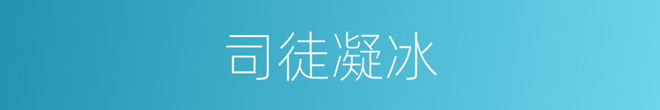 司徒凝冰的同义词