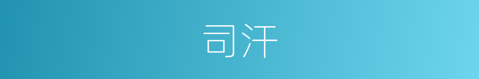 司汗的同义词