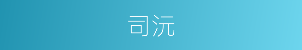 司沅的同义词