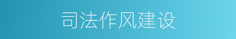 司法作风建设的同义词
