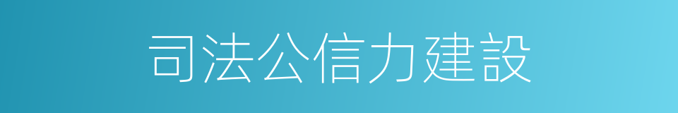 司法公信力建設的同義詞