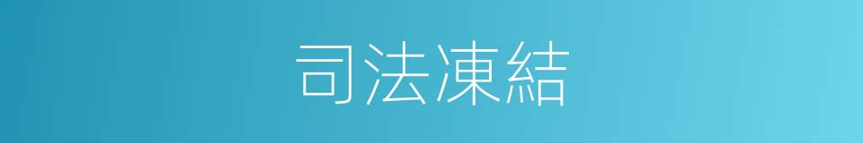 司法凍結的意思