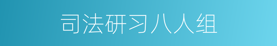 司法研习八人组的同义词