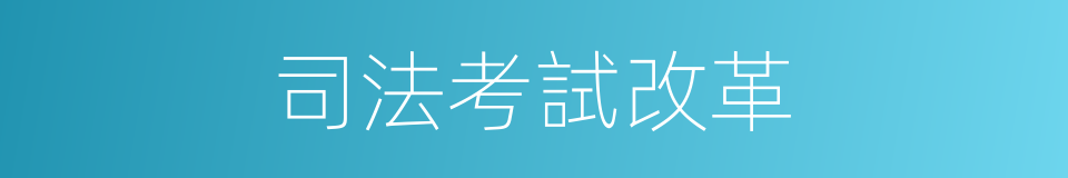 司法考試改革的同義詞