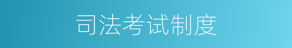 司法考试制度的同义词