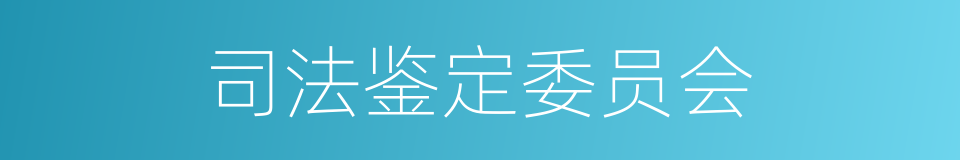 司法鉴定委员会的同义词