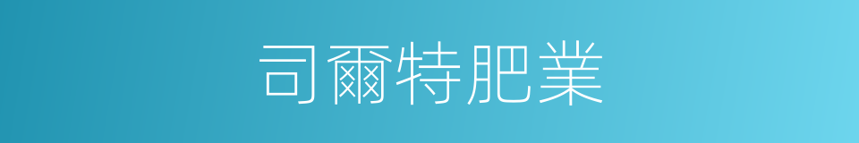 司爾特肥業的同義詞