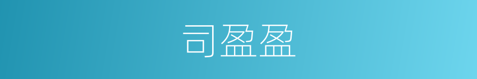 司盈盈的同义词