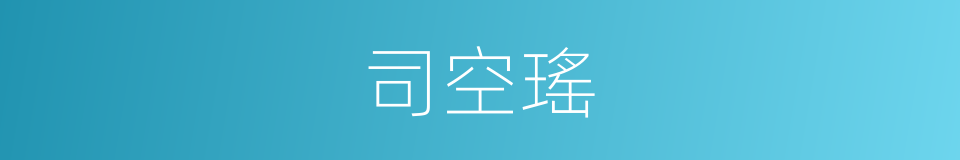 司空瑤的同義詞