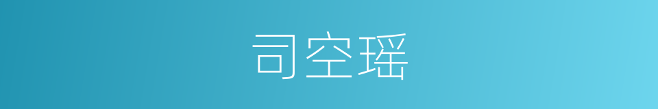 司空瑶的同义词