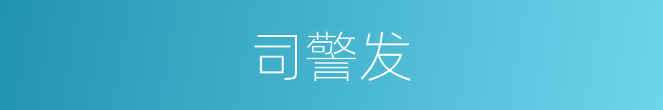 司警发的同义词