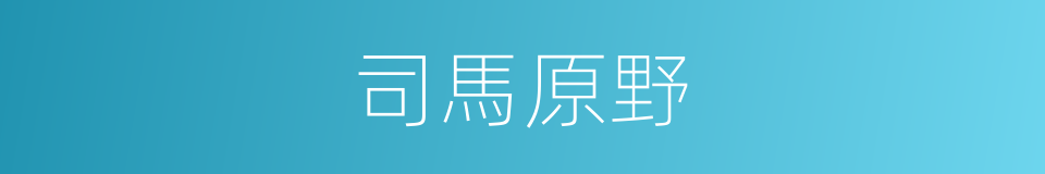 司馬原野的同義詞