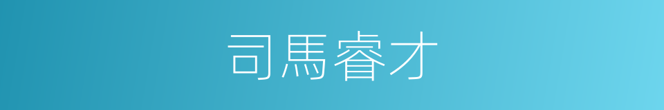 司馬睿才的同義詞