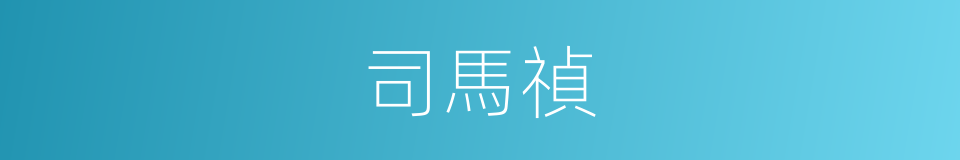 司馬禎的同義詞