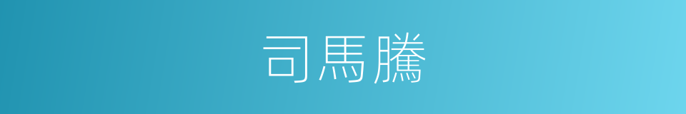 司馬騰的同義詞