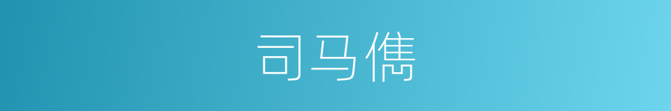 司马儁的同义词