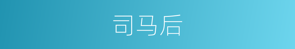司马后的同义词