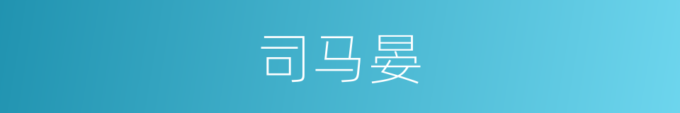 司马晏的同义词