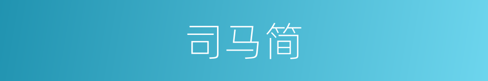司马简的同义词