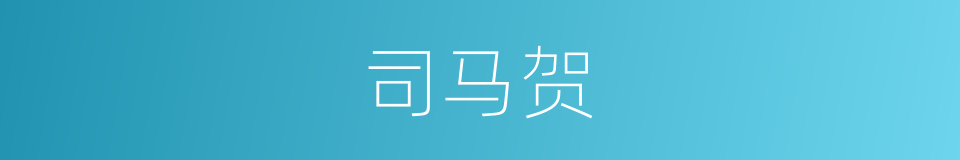 司马贺的同义词