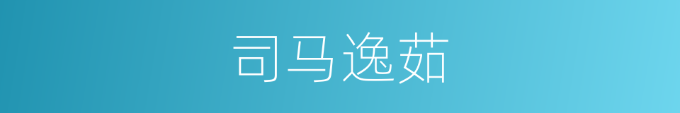 司马逸茹的同义词
