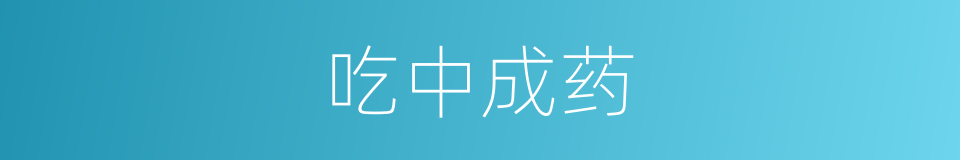 吃中成药的同义词