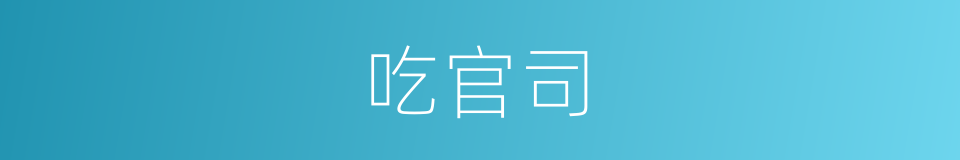 吃官司的意思