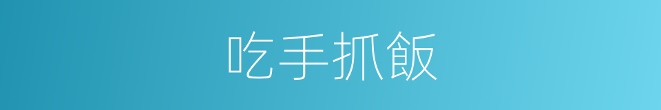吃手抓飯的同義詞