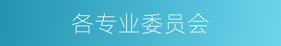 各专业委员会的同义词
