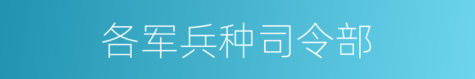 各军兵种司令部的同义词