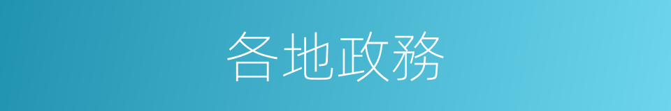 各地政務的同義詞