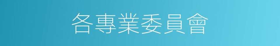 各專業委員會的同義詞