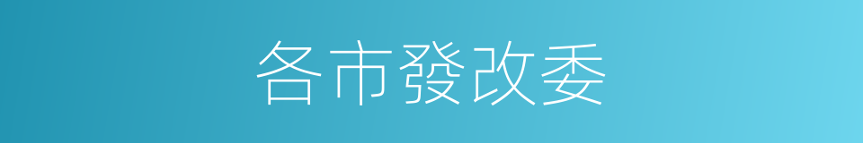 各市發改委的同義詞