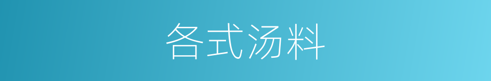 各式汤料的同义词