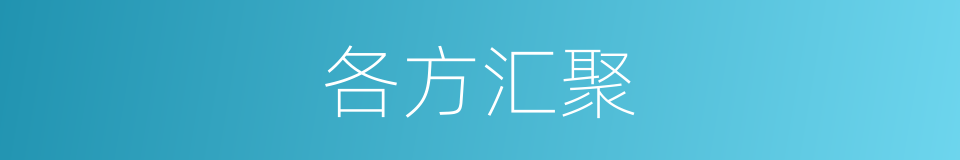 各方汇聚的同义词