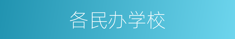 各民办学校的同义词