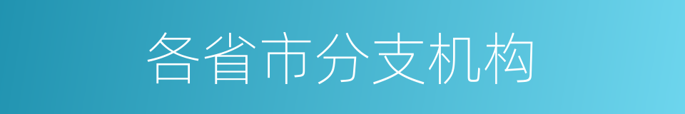 各省市分支机构的同义词