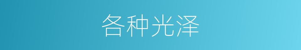 各种光泽的同义词