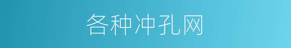 各种冲孔网的同义词
