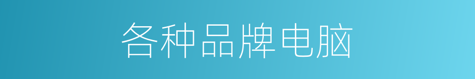 各种品牌电脑的同义词