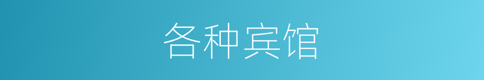 各种宾馆的同义词