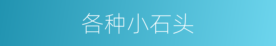 各种小石头的同义词