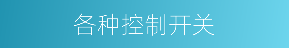 各种控制开关的同义词