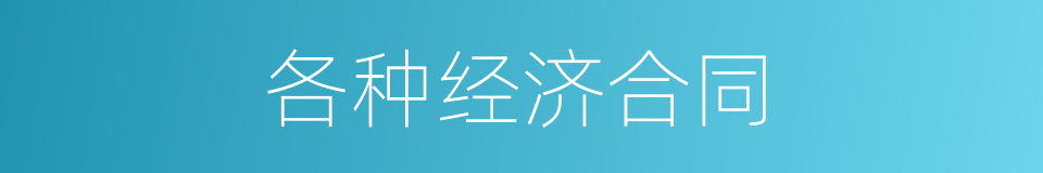 各种经济合同的同义词