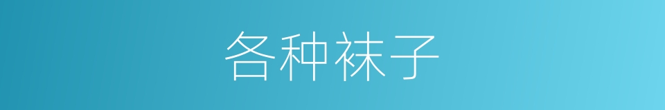 各种袜子的同义词