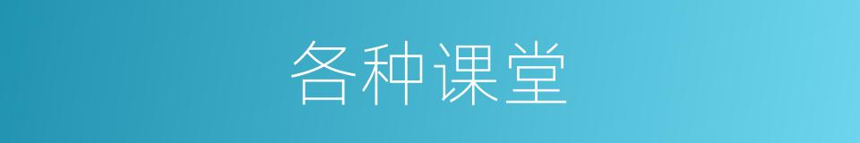 各种课堂的同义词