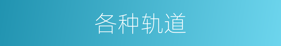 各种轨道的同义词